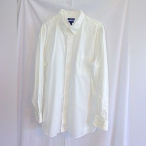 Men’s Croft & Barrow White Easy Care LS Button Up 18 34/35